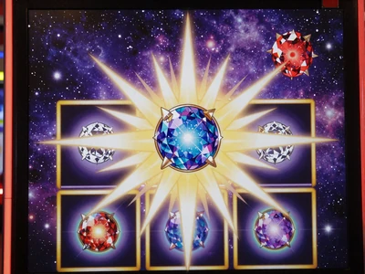 Starburst Slot NetEnt mit kosmischen Edelsteinen im violetten All