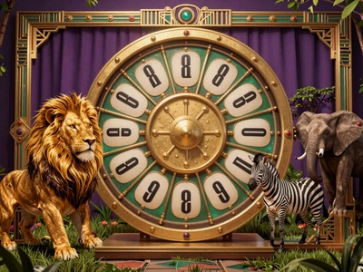 Mega Moolah Microgaming progressiver Jackpot mit L&ouml;we und Savanne
